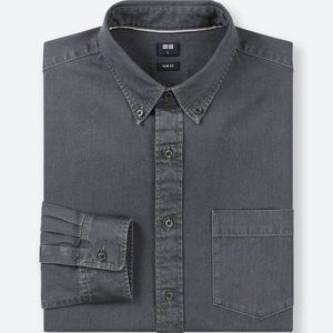 BNWT Uniqlo Grey Denim Slim-Fit Shirt, XS